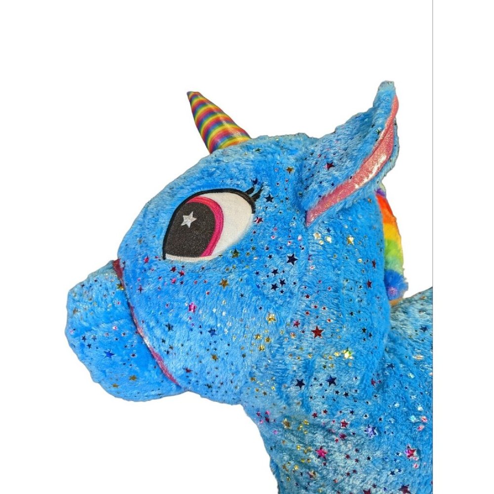 unicorn plush stuffed animal toy LARGE 40"-48" Toy Factory Blue Starry